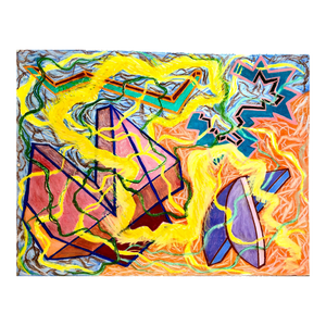 Joan Thorne, Large Colorful Bold 1980s New York Abstract Expressionist Painting Joan Thorne, 1981
