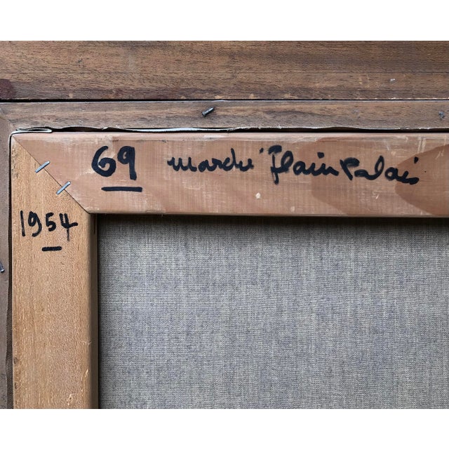 Sergio Cecchi, Marché de Plainpalais, Genève, 1954, Oil on Canvas, Framed For Sale - Image 7 of 11