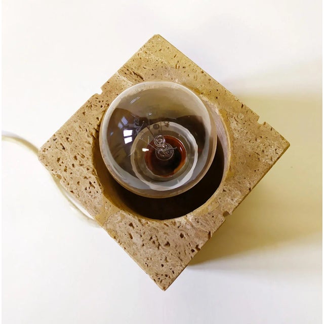 Travertine Table Lamp by Cerri Nestore, 1960s For Sale - Image 4 of 7