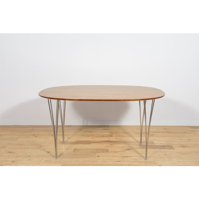 Fritz Hansen Mid-Century Modern Dining Table by Piet Hein & Bruno Mathsson for Fritz Hansen, 1960s For Sale - Image 4 of 15
