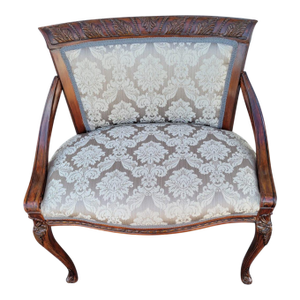 1930s Ladies Vanity Bench, Newly Upholstered & Refurbished Chair