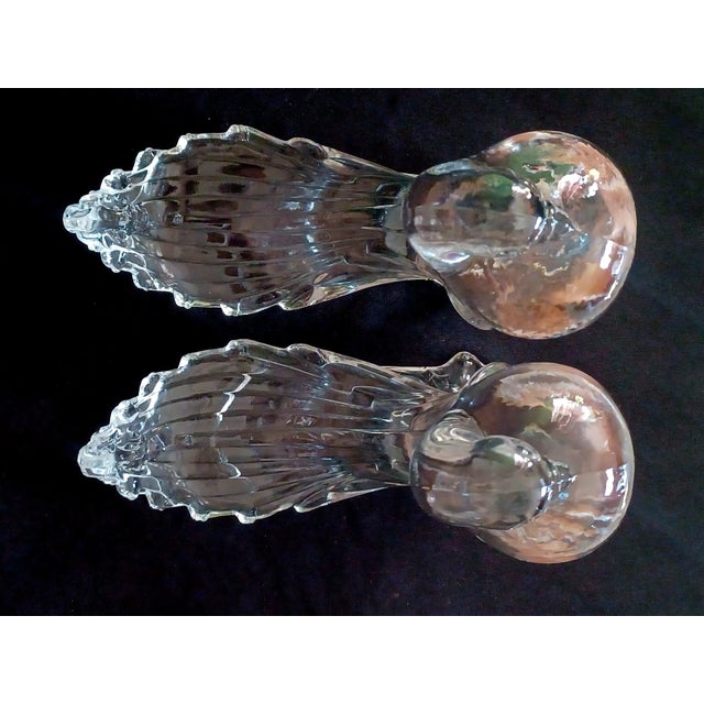 Glass Mid-Century Heisey Glass Pouter Pigeon Figurines - A Pair For Sale - Image 7 of 12