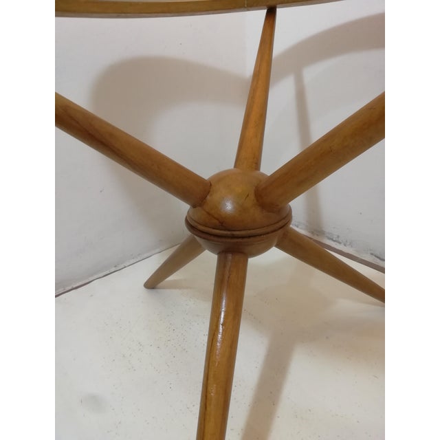 Tripod Table in Wood and Glass attributed to Cesare Lacca, Italy, 1950s For Sale - Image 15 of 16