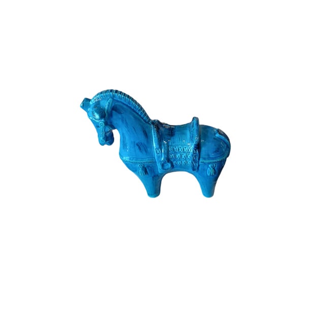 Mid-Century Modern Vintage Mid Century Flavina Italy Bitossi Ceramic Horse Sculpture For Sale - Image 3 of 6