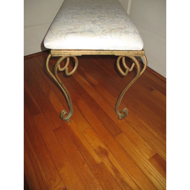 Vintage Ornate Wrought Iron Vanity Bench / Stool Chairish