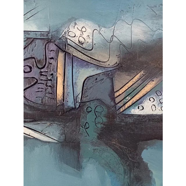 Hector Ramirez Ortega, Composition, 1989, Mixed Media on Canvas For Sale - Image 3 of 7