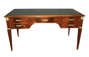 Large Flat Desk in Mahogany, 1930s