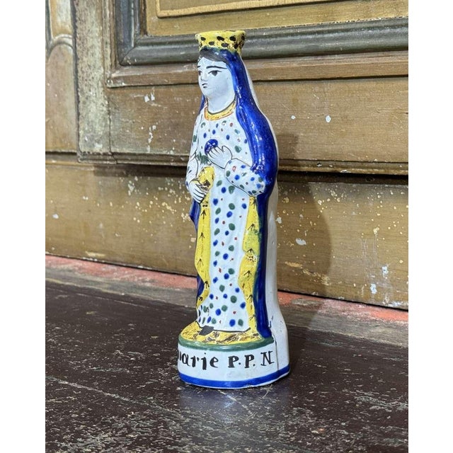 Saint Mary in Quimper Earthenware, 1800s For Sale - Image 12 of 13