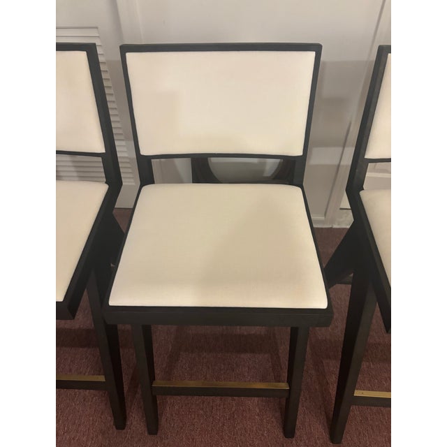 Textile Restoration Hardware Jakob Counter Stools (4) Four For Sale - Image 7 of 8