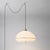 Nova Morelli Brass Pendant Light Swag Kit by Nova of California - White Lucite Shade, Weathered Brass Steel, Living Room Lamp For Sale - Image 4 of 5