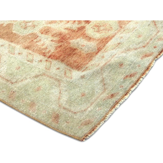 Traditional 1960s Turkish Oushak Rug For Sale - Image 3 of 6
