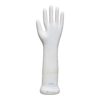 Vintage Glazed Porcelain Factory Rubber Glove Molds, C.1991 For Sale