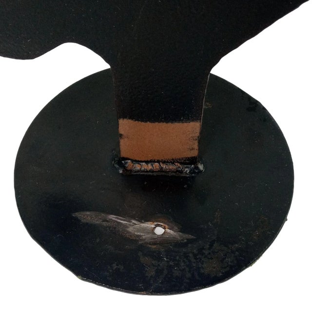 1980s Rooster Folk Art Metal Garden Sculpture For Sale - Image 10 of 12