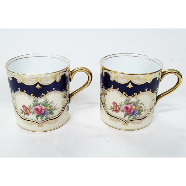 Set of 10 Antique Gilt Gold Fine China Porcelain Cups by Aynsley For Sale In New York - Image 6 of 9
