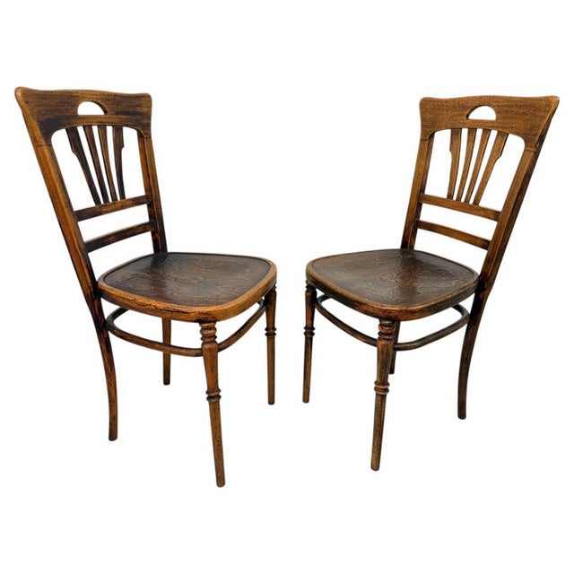 Art Nouveau Bentwood Chairs from Thonet / Mundus, 1920s, Set of 2 For Sale - Image 10 of 10