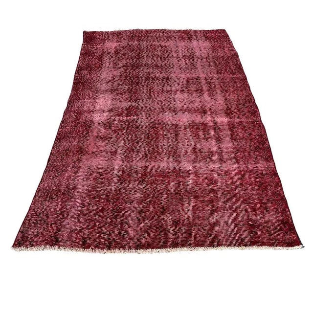 Turkish Over-Dyed Red Rug in Wool For Sale - Image 11 of 11