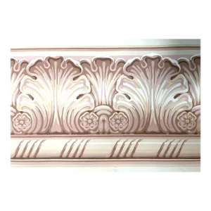 Vintage Schumacher Hand-Printed Wallpaper Border Trompe l'Oeil Shell - Tufillo Sample