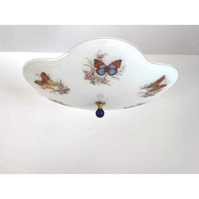 Mid 20th Century Mid 20th Century Butterflies Flush Light For Sale - Image 5 of 18