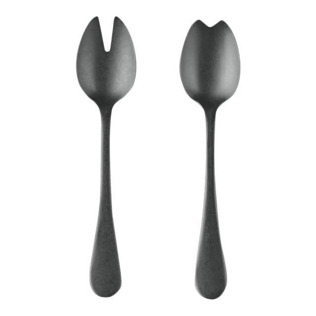Mepra 2- Piece Salad Servers Set, Oro Black For Sale