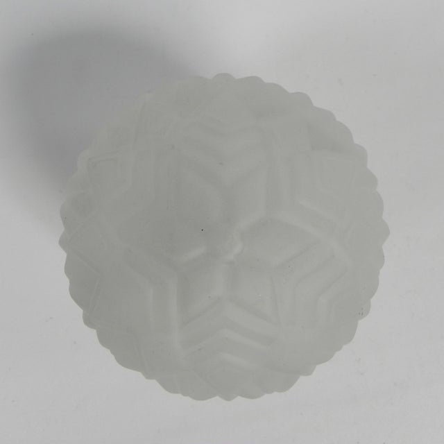 Art Deco Ceiling Lamp with Matt Glass Shade, 1930s For Sale - Image 4 of 11