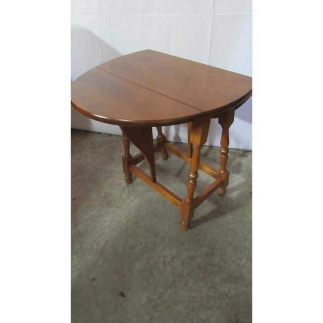 Farmhouse 1980s Hitchcock Drop-Leaf End Table Farmhouse For Sale - Image 3 of 9