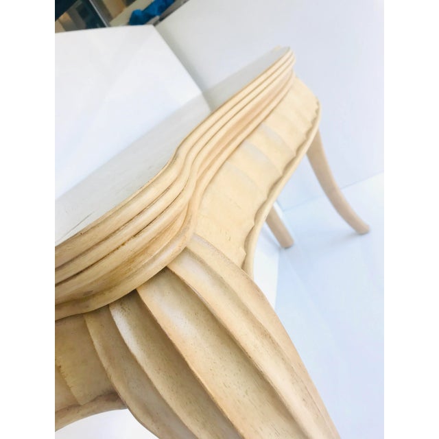 Vintage French Tan Console Table For Sale - Image 4 of 8