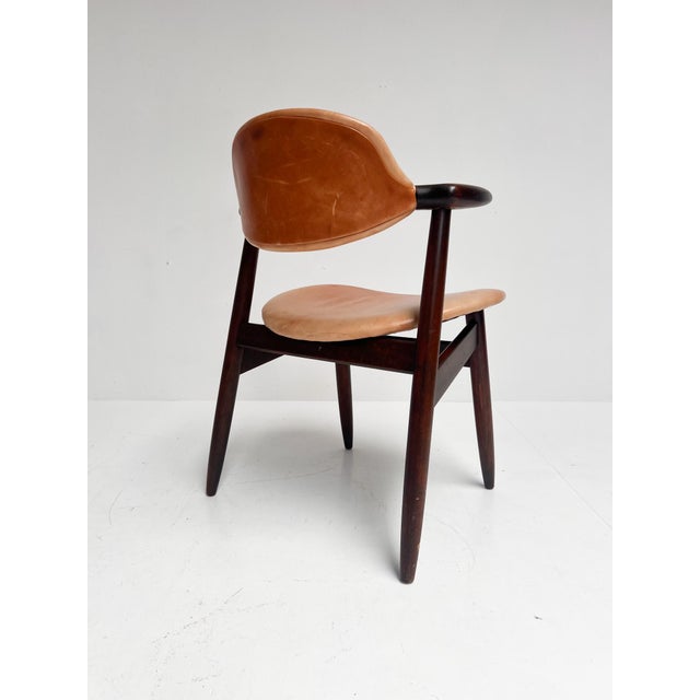 Beige Cognac Coloured Cowhorn Chair, 1970s For Sale - Image 8 of 15