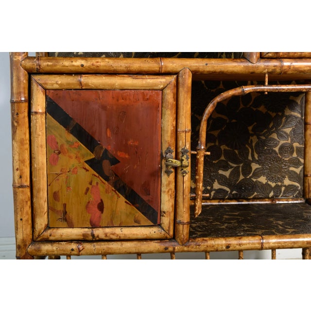 Camel Antique French Bamboo & Lacquer Etagere, 19Th. C. For Sale - Image 8 of 17