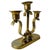 Art Deco Brass 3-Point Candlestick, 1920s For Sale - Image 3 of 7
