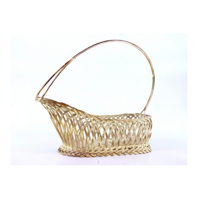 Silver Wire Bottle Holder with Rope Handle For Sale - Image 6 of 9