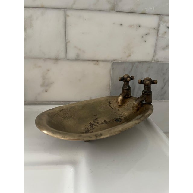 Vintage Brass Soap Dish Bath Tub Shaped Chairish