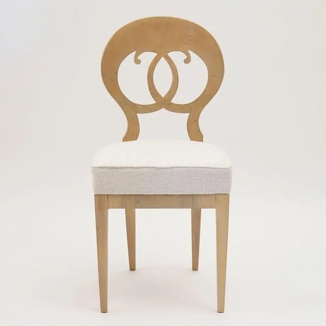 Biedermeier White Eclectica Dining Chairs from Silvio Piattelli, Set of 8 For Sale - Image 6 of 18