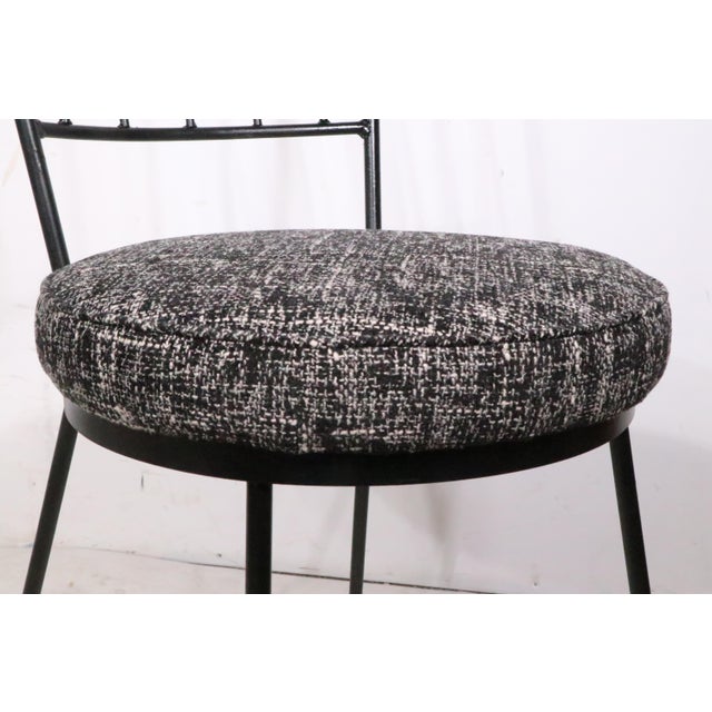 Pr. Mid Century Wrought Iron Side Chairs After Mathieu Mategot C. 1950's For Sale - Image 15 of 16
