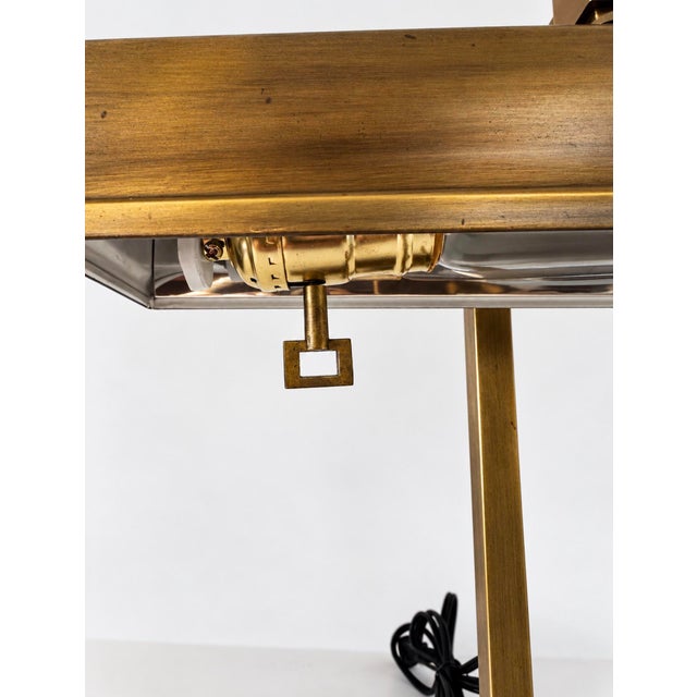 2010s Aged Brass Bankers or Library Lamp For Sale - Image 15 of 18