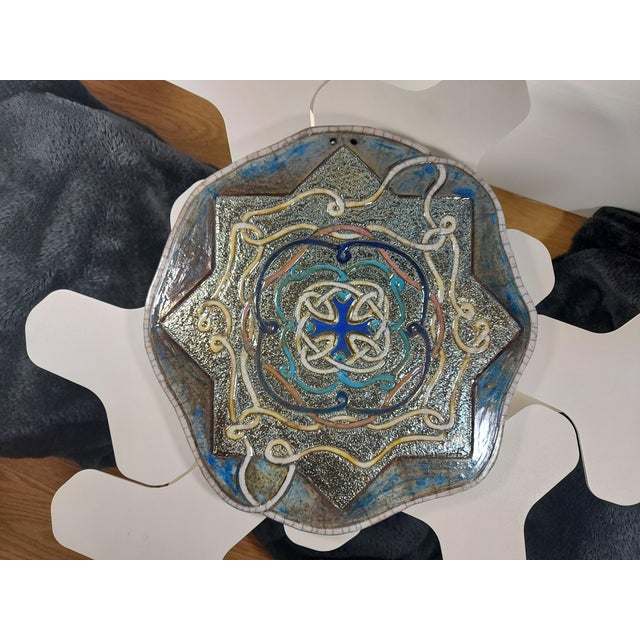 Raku Ceramic Wall Plate Oltre Lintreccio by Stefania Zoppellaro, Italy, 2021 For Sale - Image 6 of 9