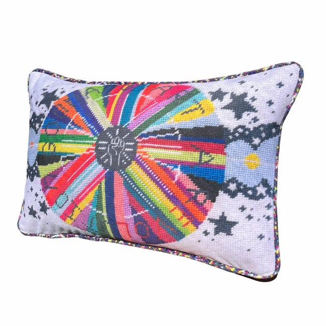2020s Velvet "Gonna Start a Revolution" Feather Down Pillow, Custom, Original For Sale - Image 5 of 7