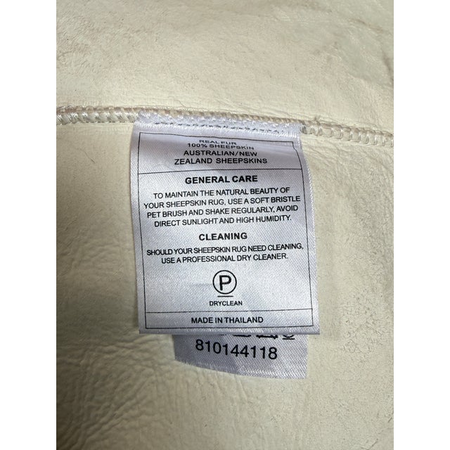 Textile Interiors Genuine Sheepskin Rug For Sale - Image 7 of 12