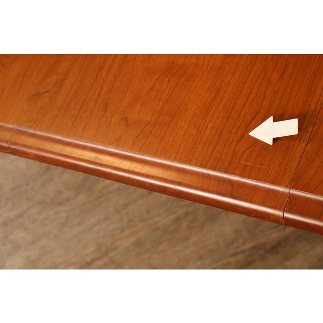 Brown Amish Made Cherry Dining Table With Four Leaves For Sale - Image 8 of 18