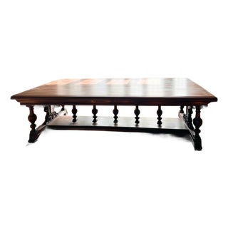 Monumental English Jacobean Oak Refectory Dining Table, 19th Century For Sale
