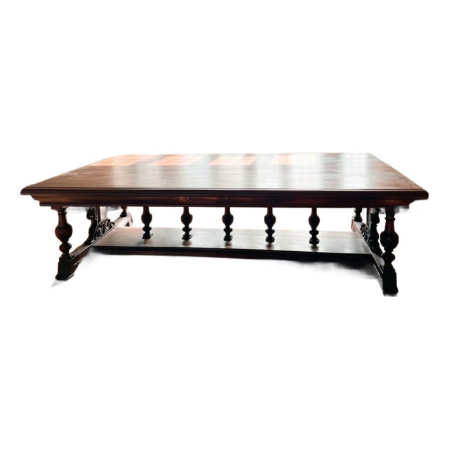 Monumental English Jacobean Oak Refectory Dining Table, 19th Century For Sale