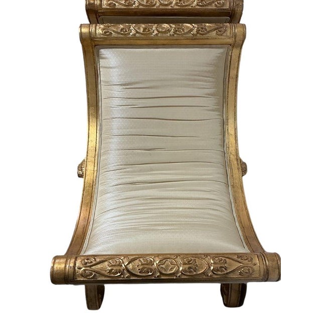Henredon Custom Giltwood Lion-Mask Curule Benches - Pair For Sale - Image 10 of 18