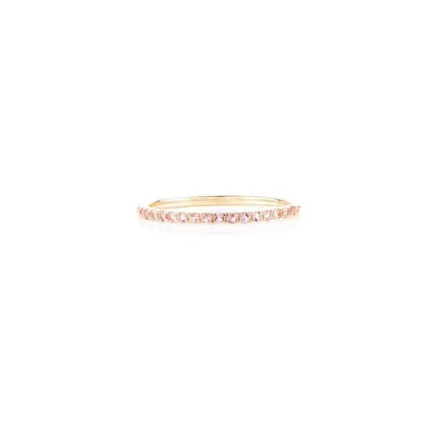 Stackable 14k Yellow Gold Tourmaline Band Ring Size 10 For Sale - Image 4 of 7