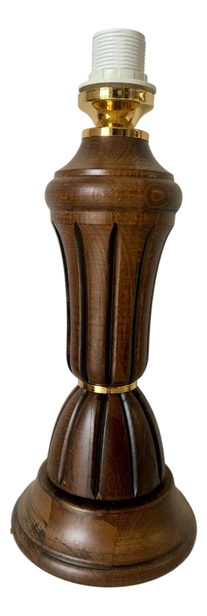 Walnut Wood Lamp, 1980s