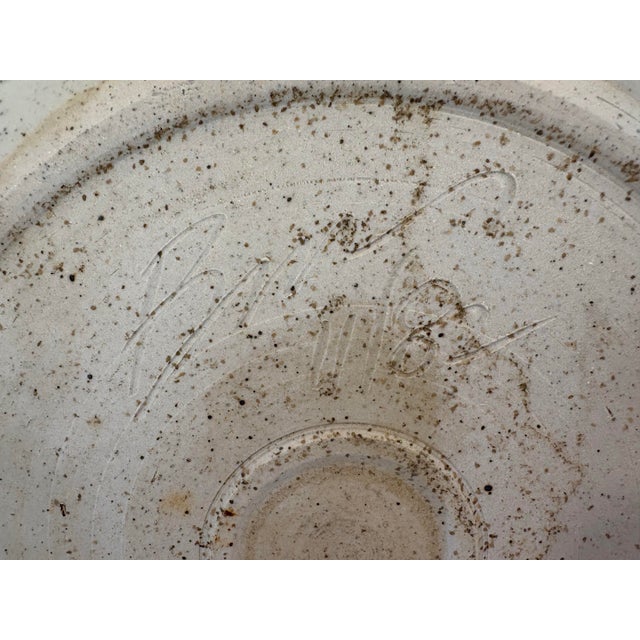 Ceramic Mid Century Hand Thrown Ceramic Plate -Signed by Artist For Sale - Image 7 of 7
