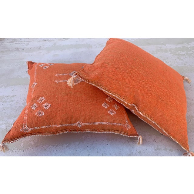 Textile Moroccan Silk Sabra Pillows Cover - a Pair For Sale - Image 7 of 9