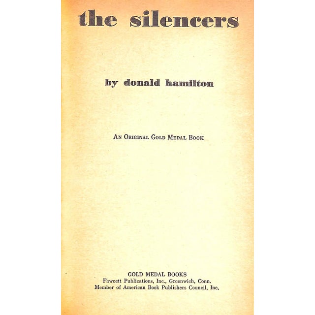 Traditional "The Silencers #4" 1964 Hamilton, Donald For Sale - Image 3 of 3