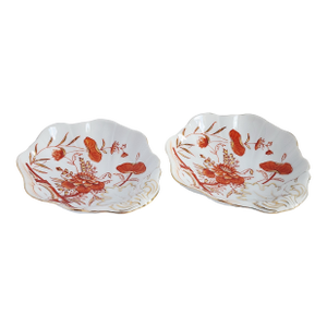 Vintage Andrea by Sadek Chinoiserie Porcelain Bowls - A Pair
