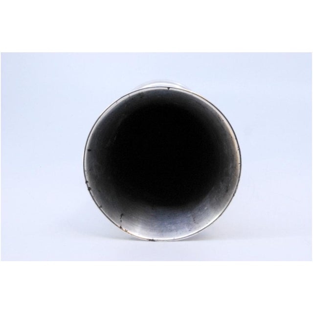 Metal Hammered and Fluted Silver Chalice For Sale - Image 7 of 9