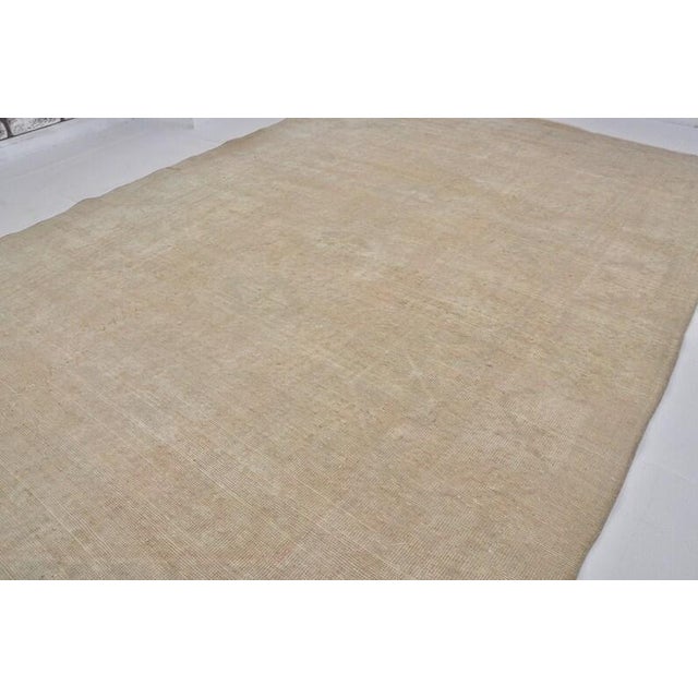 Turkish 1960s Tan Colour Handknotted Area Carpet For Sale - Image 3 of 10