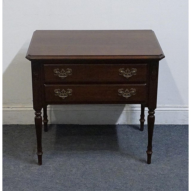Traditional Ethan Allen Georgian Court Collection Solid Cherry Traditional Style 28" Nightstand 11-5206 For Sale - Image 3 of 13